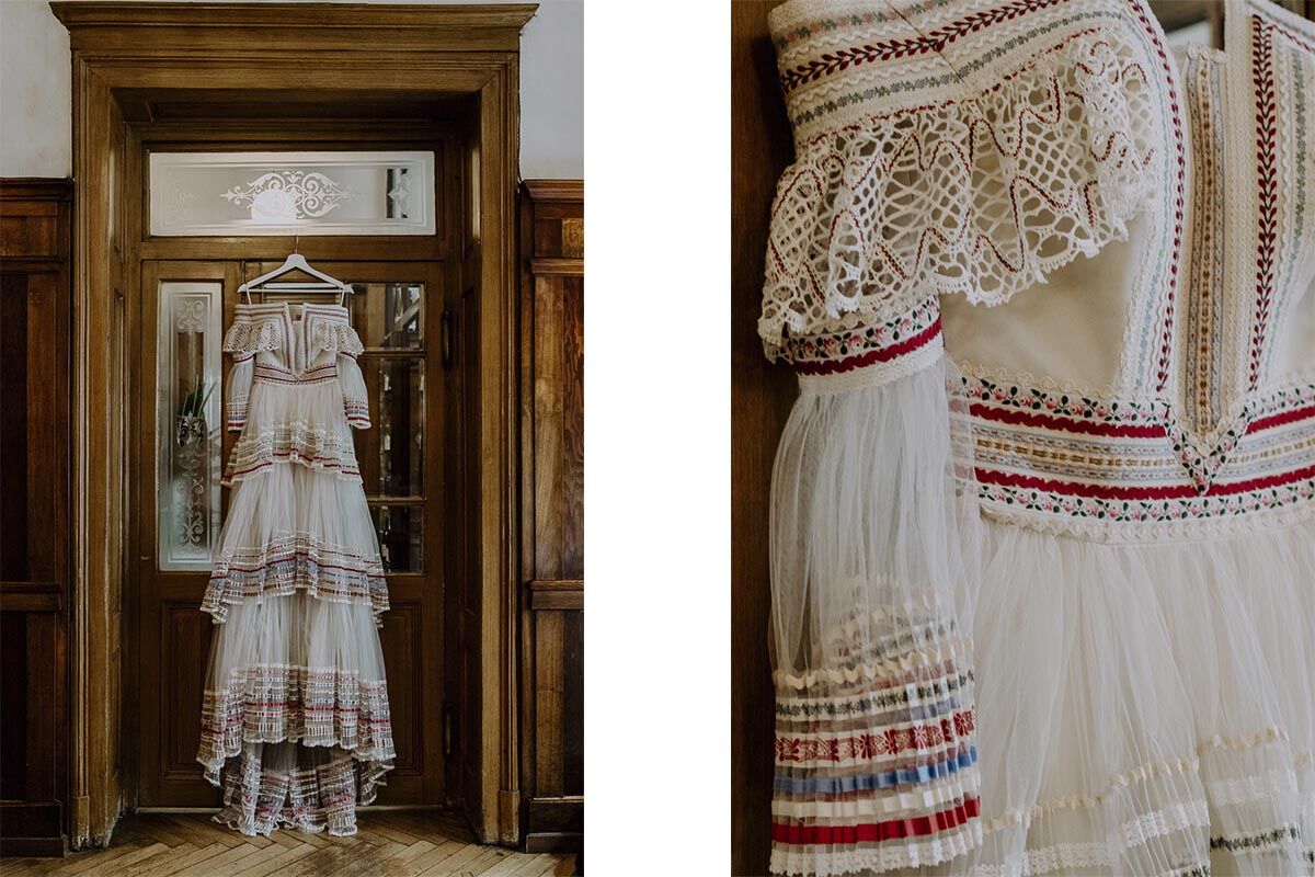 Brautkleid von Lena Hoschek bei einer Hochzeit in Graz